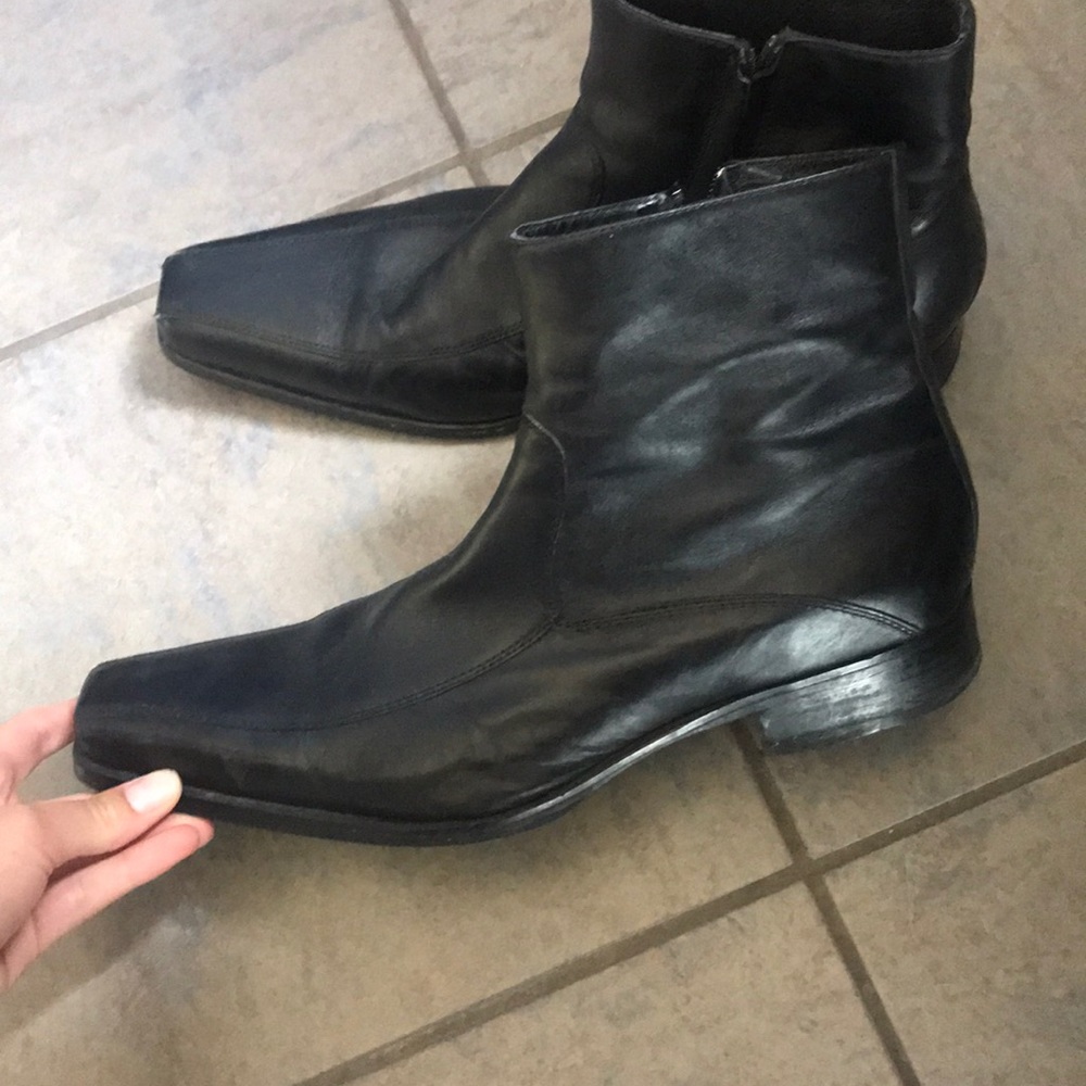 Black Aldo Square Toe Men’s boots